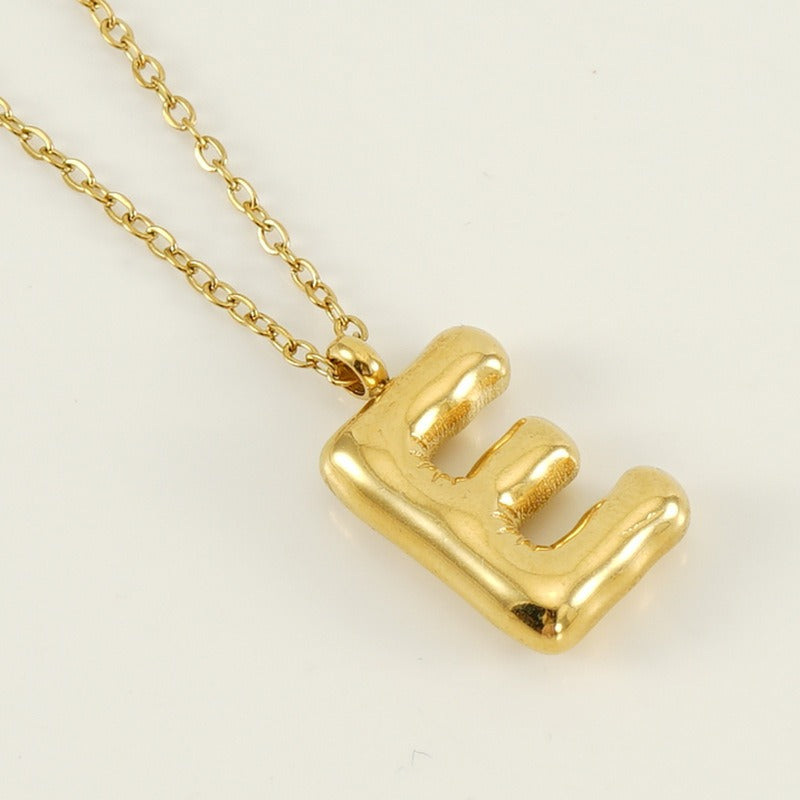 Custom Personalized Initial 3D Balloon Alphabet Letter Pendant Necklace