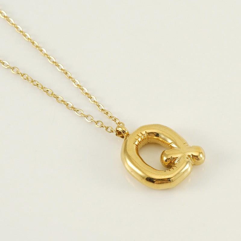 Custom Personalized Initial 3D Balloon Alphabet Letter Pendant Necklace
