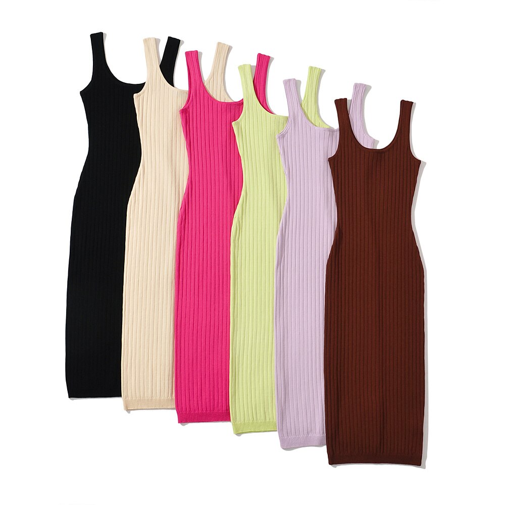Knitted Summer casual dress bodycon