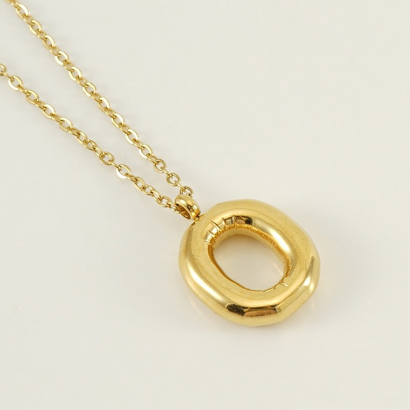 Custom Personalized Initial 3D Balloon Alphabet Letter Pendant Necklace