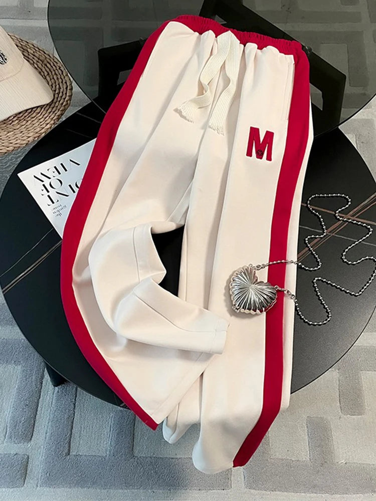 Fashion Jacket Pants Two Piece Set For Women 2023 Autumn Korean Stand Collar Zipper Coat+Casual Trousers Suit Female Tracksuit
