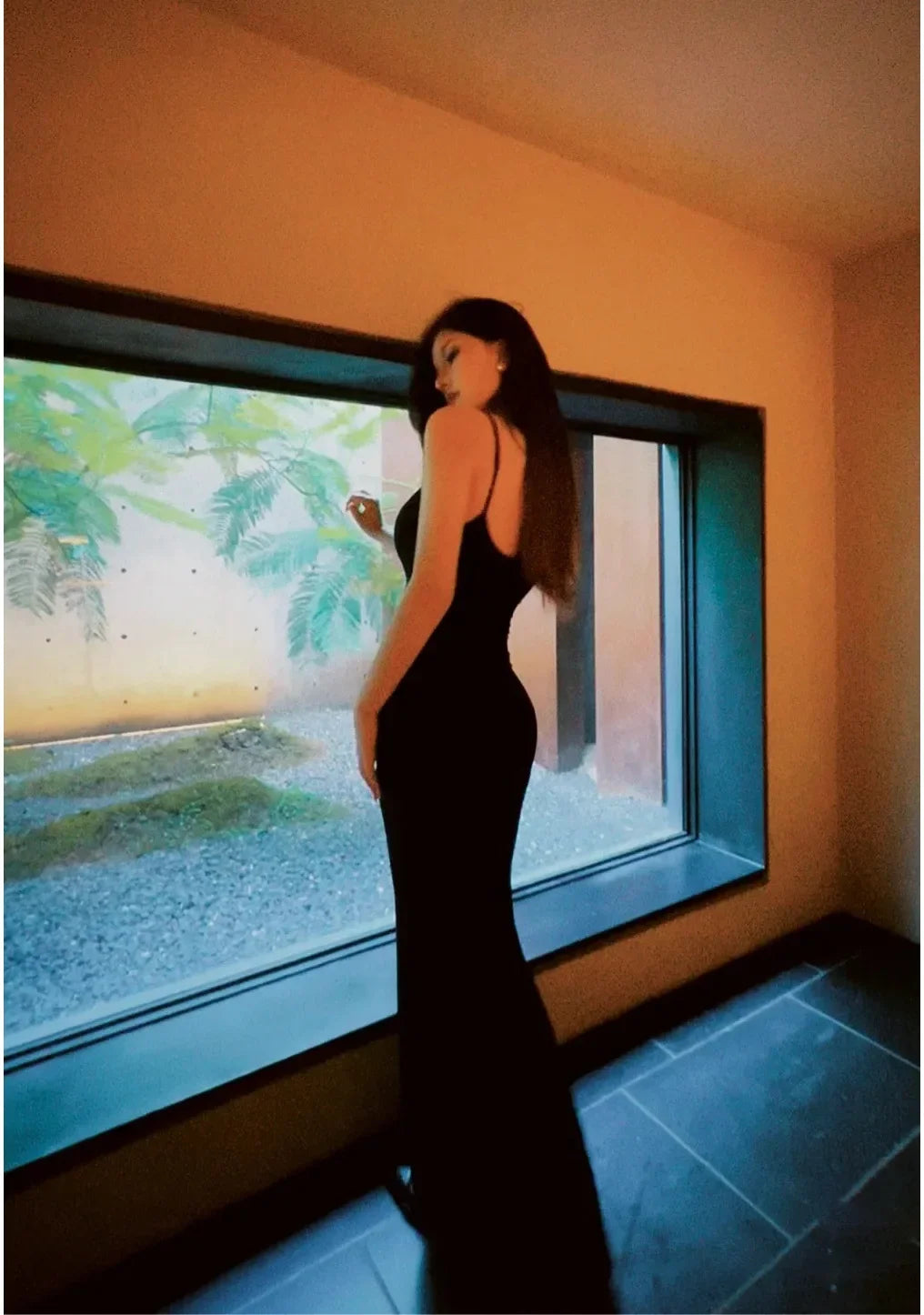 Solid Color Long Slim Sexy Hip Skirt Knitted Dress