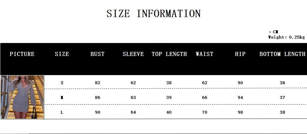 Padded Shoulder Irregular Short Suit Slim Fit Skirt Fashion Hot Girl Suit