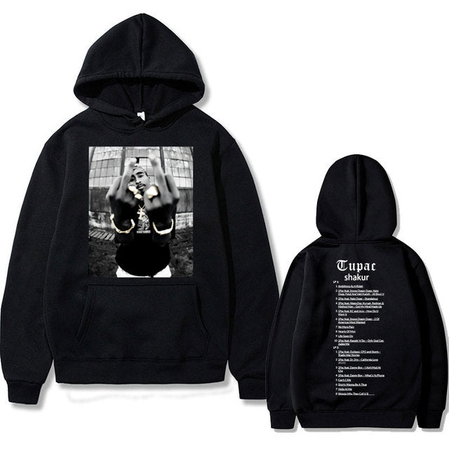 Rapper Tupac 2pac Hip Hop Hoodie Men and Women Oversized Hoodie