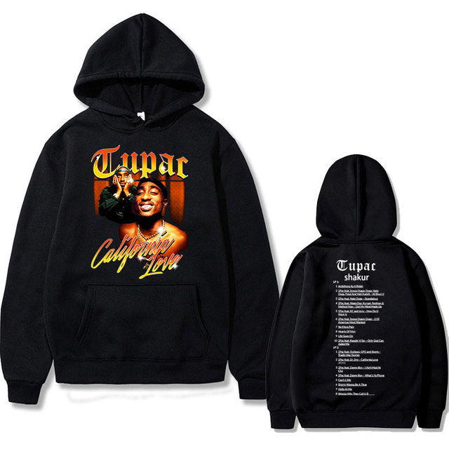 Rapper Tupac 2pac Hip Hop Hoodie Men and Women Oversized Hoodie