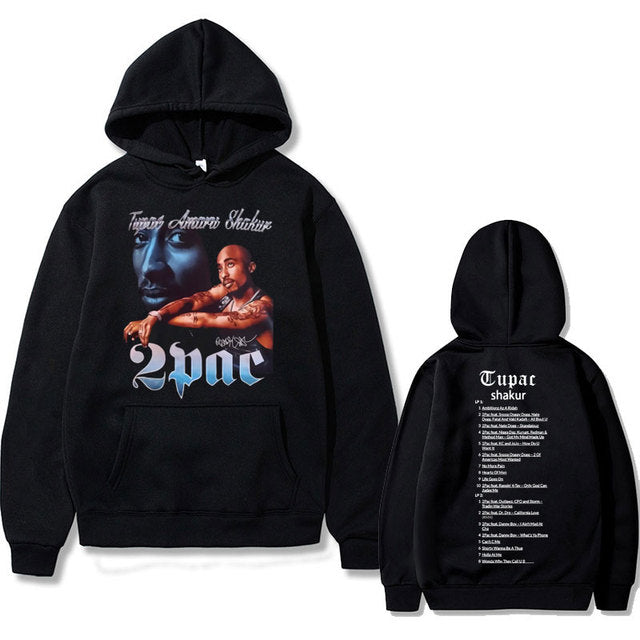 Rapper Tupac 2pac Hip Hop Hoodie Men and Women Oversized Hoodie