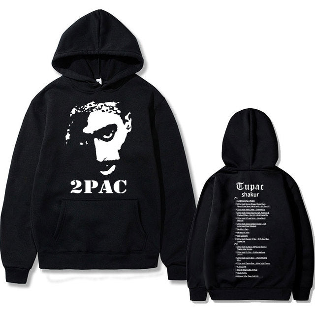 Rapper Tupac 2pac Hip Hop Hoodie Men and Women Oversized Hoodie