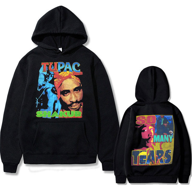 Rapper Tupac 2pac Hip Hop Hoodie Men and Women Oversized Hoodie