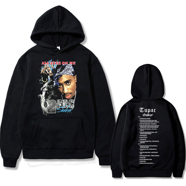 Rapper Tupac 2pac Hip Hop Hoodie Men and Women Oversized Hoodie