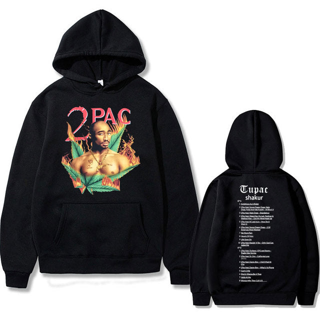 Rapper Tupac 2pac Hip Hop Hoodie Men and Women Oversized Hoodie