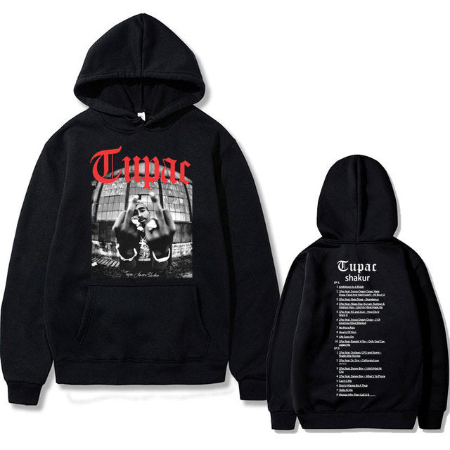 Rapper Tupac 2pac Hip Hop Hoodie Men and Women Oversized Hoodie