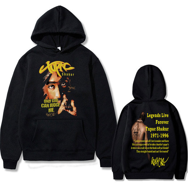 Rapper Tupac 2pac Hip Hop Hoodie Men and Women Oversized Hoodie