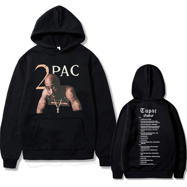 Rapper Tupac 2pac Hip Hop Hoodie Men and Women Oversized Hoodie