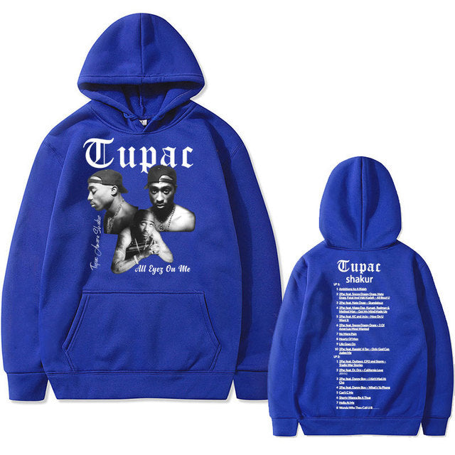 Rapper Tupac 2pac Hip Hop Hoodie Men and Women Oversized Hoodie