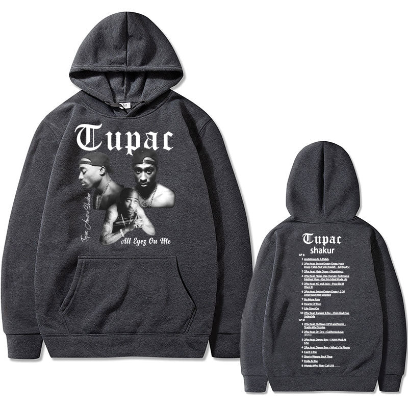 Rapper Tupac 2pac Hip Hop Hoodie Men and Women Oversized Hoodie