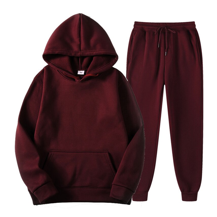 Women's Sets Oversized Hooded Running Hoodie Sport Pants Lady Suits 2 Piece Set Casual Fleece Tracksuit Winter