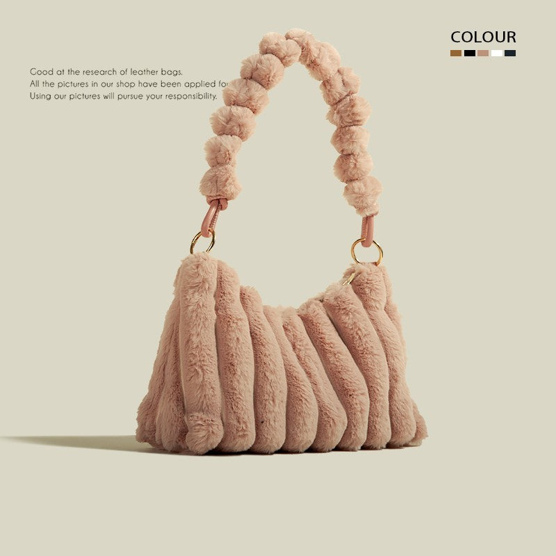 Plush Underarm Shoulder Bag