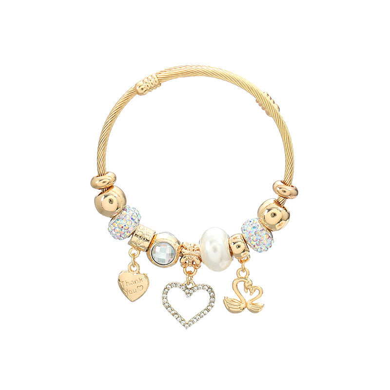 Women's Heart-shaped Pendant Bracelet Couples Bracelet