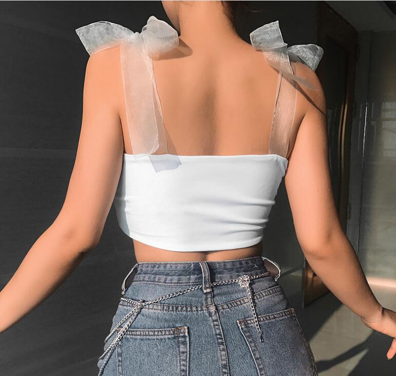 Bandage Straps Solid White Top