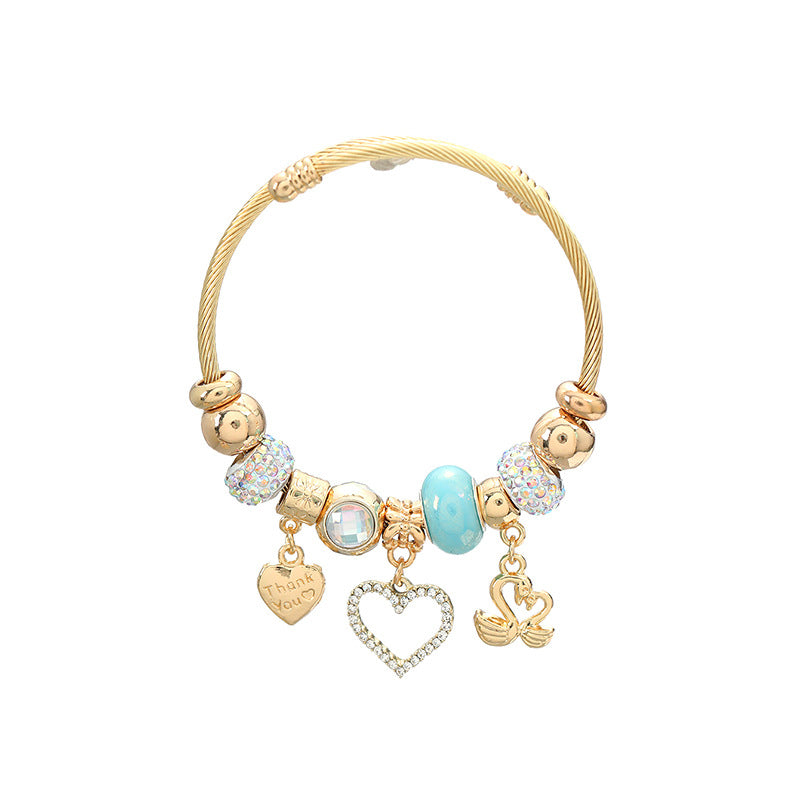 Women's Heart-shaped Pendant Bracelet Couples Bracelet