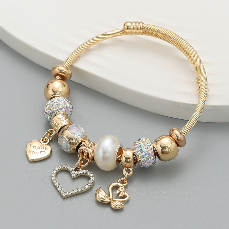 Women's Heart-shaped Pendant Bracelet Couples Bracelet