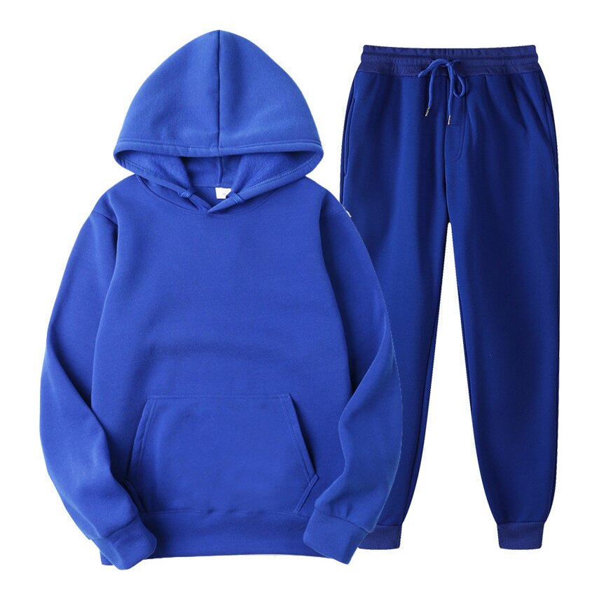 Women's Sets Oversized Hooded Running Hoodie Sport Pants Lady Suits 2 Piece Set Casual Fleece Tracksuit Winter