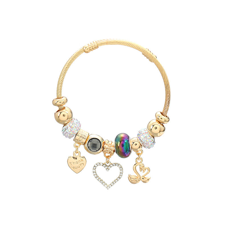 Women's Heart-shaped Pendant Bracelet Couples Bracelet