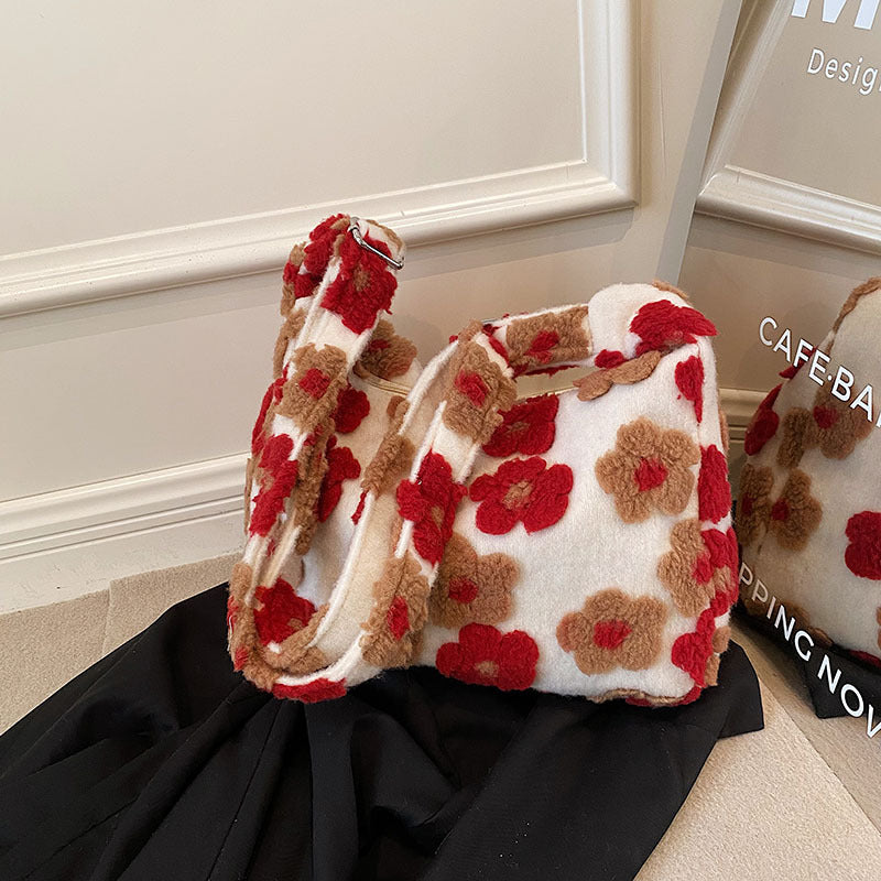 Fashion Cross Body Underarm Bag Flower Shoulder