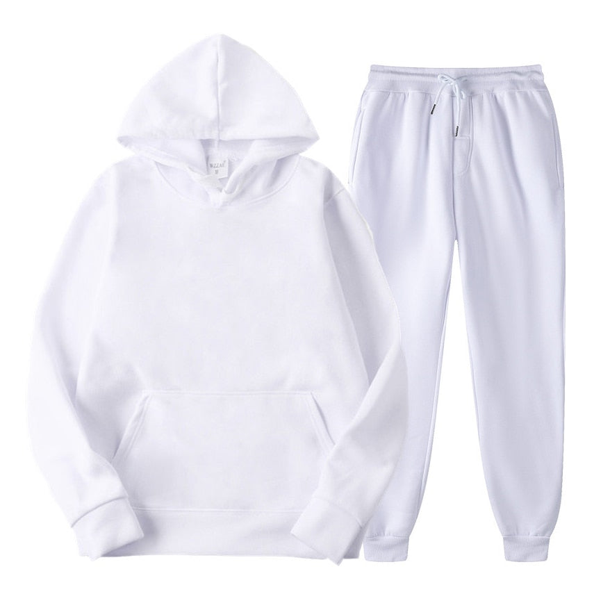 Women's Sets Oversized Hooded Running Hoodie Sport Pants Lady Suits 2 Piece Set Casual Fleece Tracksuit Winter