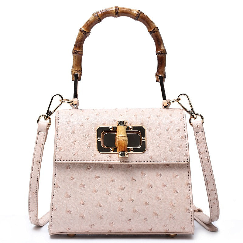 Buckle bag ostrich pattern single shoulder diagonal cross women's bag