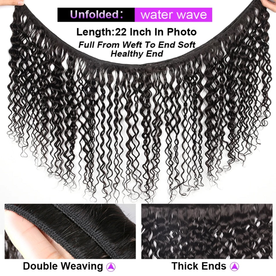 Water Wave Bundles Brazilian Human Hair Weave