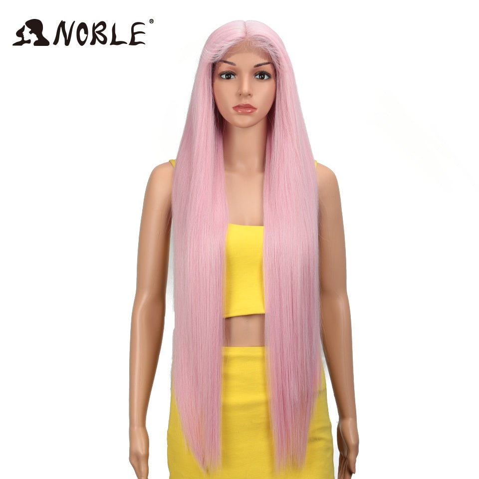 Long Straight Synthetic Lace Wig 38 Inch