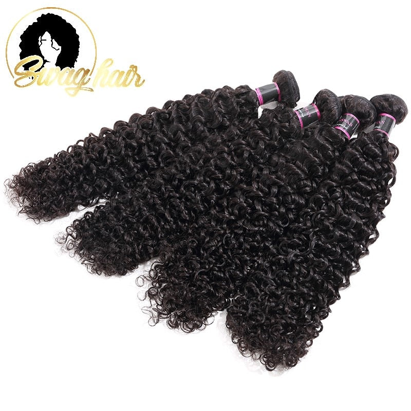 Brazilian Human Hair Bundles Full Thick Curls 8 - 28 Inches Hair Extensions