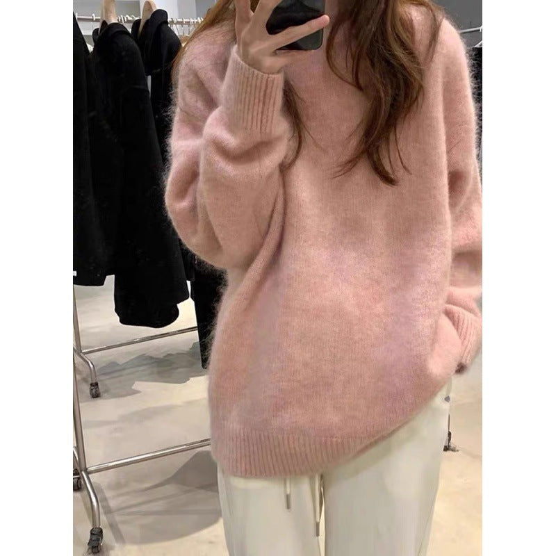 Basic Round Neck Pullover Knitted Sweater