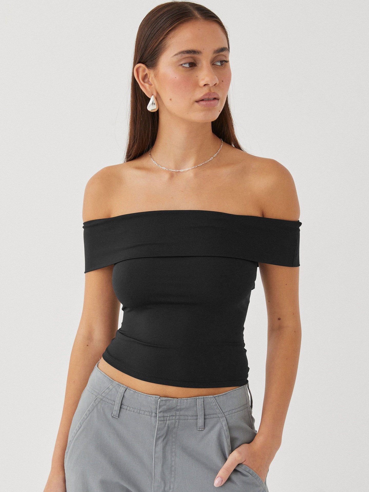 New Tube Top Sexy T-shirt Off-shoulder Hot Girl Pure Desire Style Top For Women