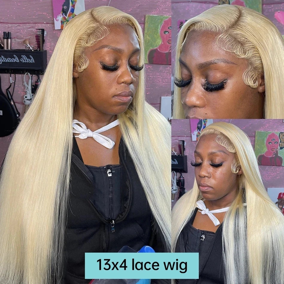 Lace Frontal Wig Human Hair in the colour Honey blonde