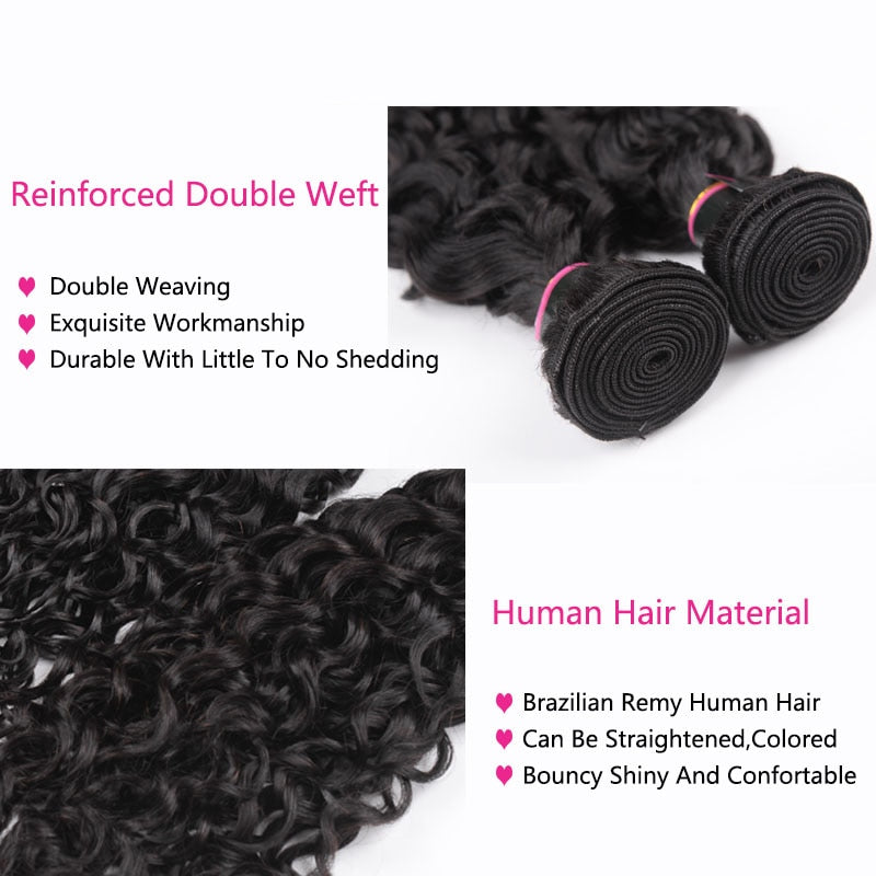 Brazilian Human Hair Bundles Full Thick Curls 8 - 28 Inches Hair Extensions