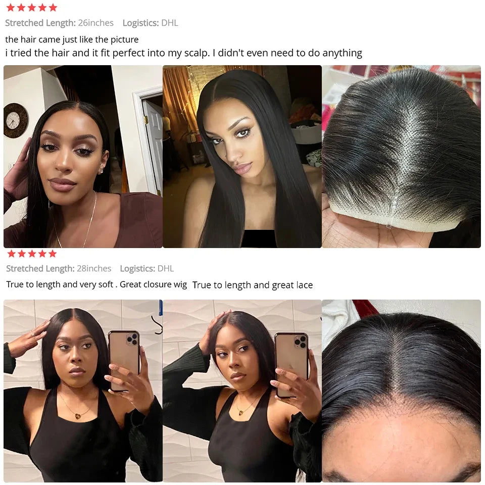 Glueless Wig Human Hair Straight and Preplucked