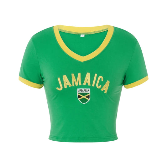 Jamaican Crop Top Women Clothing