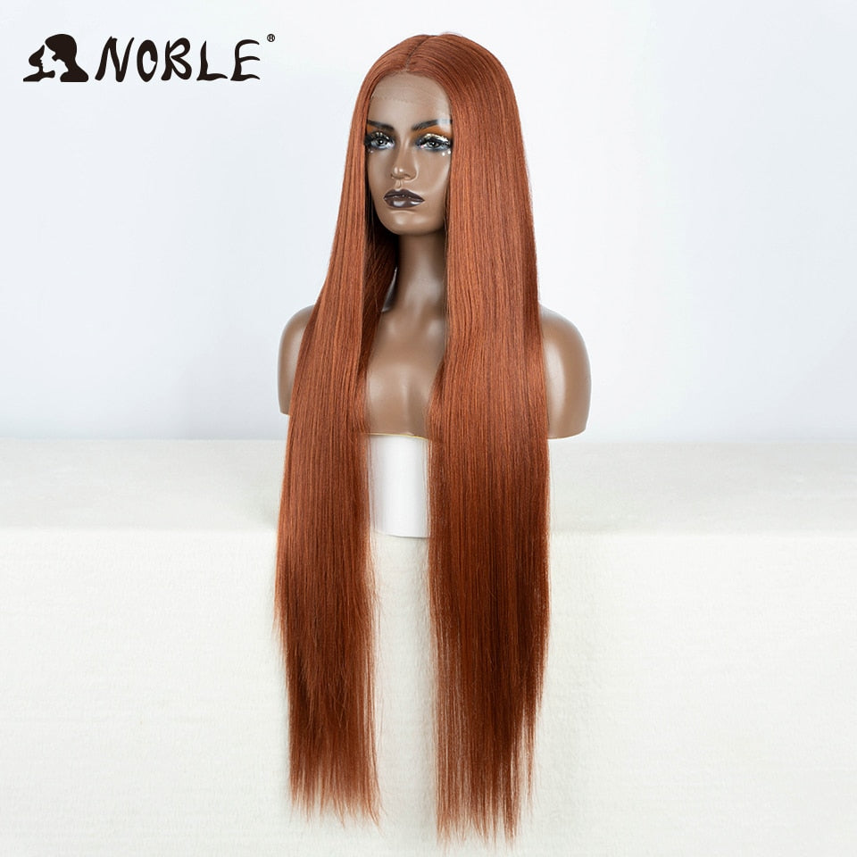 Long Straight Synthetic Lace Wig 38 Inch