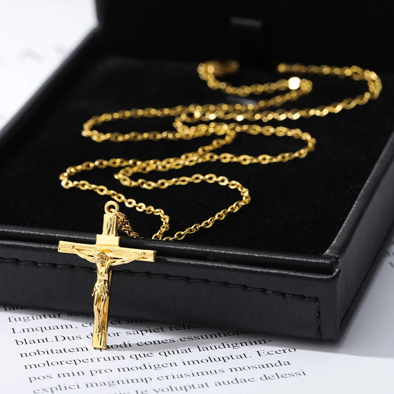 High Quality Zircon Cross Necklace For Women Hip Hop Jewelry Stainless Steel Pendant Chain Fashion Jewelry Christmas Gift 2022