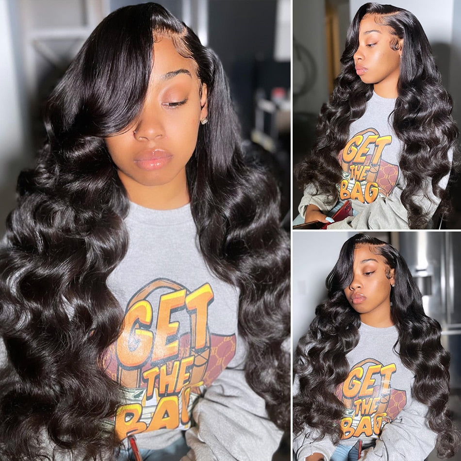 30inch Body Wave Lace Front Wig 4x4 Lace Closure Wig HD Lace Frontal