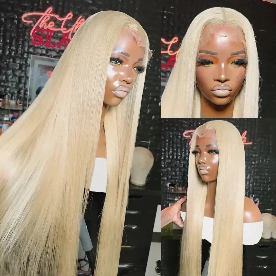 Lace Frontal Wig Human Hair in the colour Honey blonde