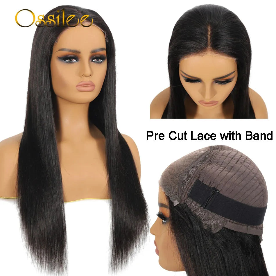 Glueless Wig Human Hair 4x4 5x5 HD Lace Closure Wig Pre Cut Lace