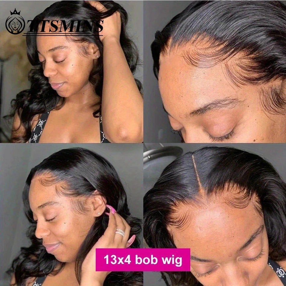 Bob Wig Human Hair Loose Body Wave Lace Front  Human Hair