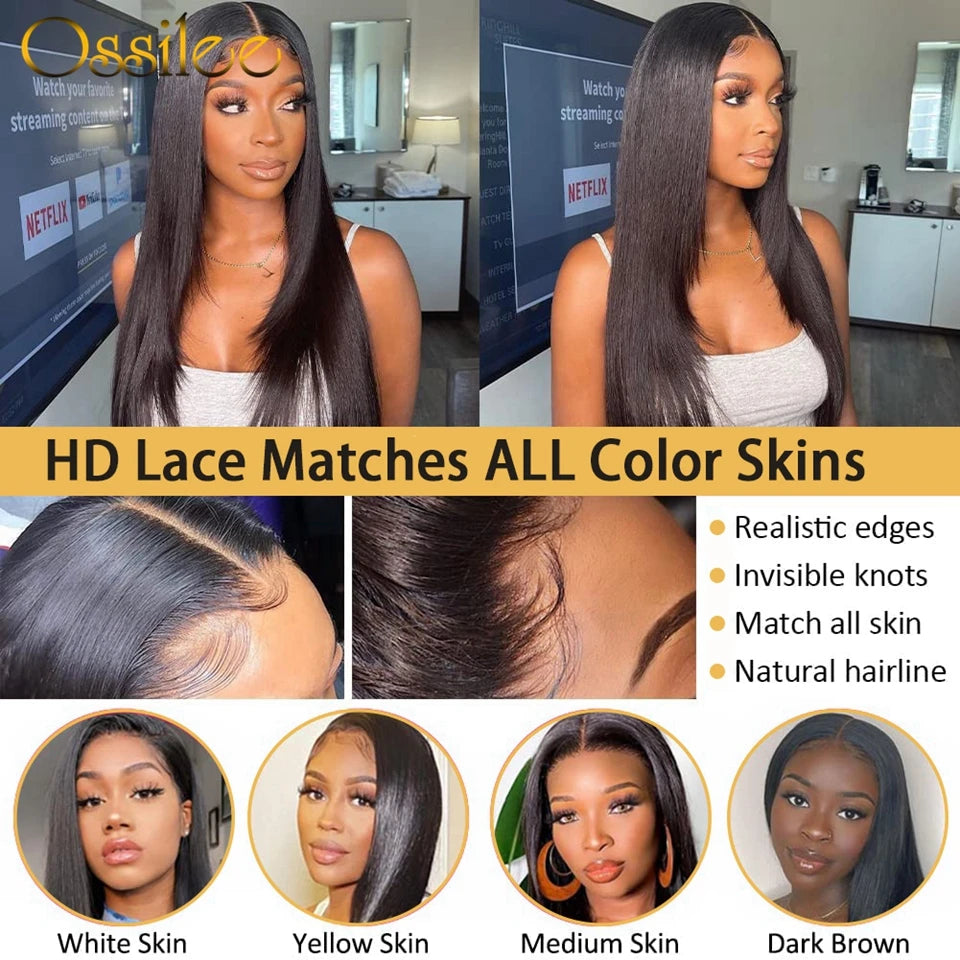 Glueless Wig Human Hair 4x4 5x5 HD Lace Closure Wig Pre Cut Lace