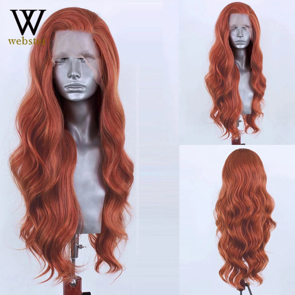 Synthetic Ginger Color Lace Front Wig