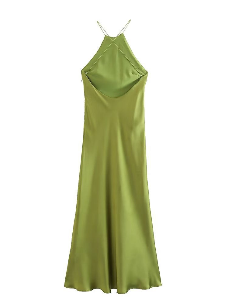 Sling Silk Satin Texture Dress