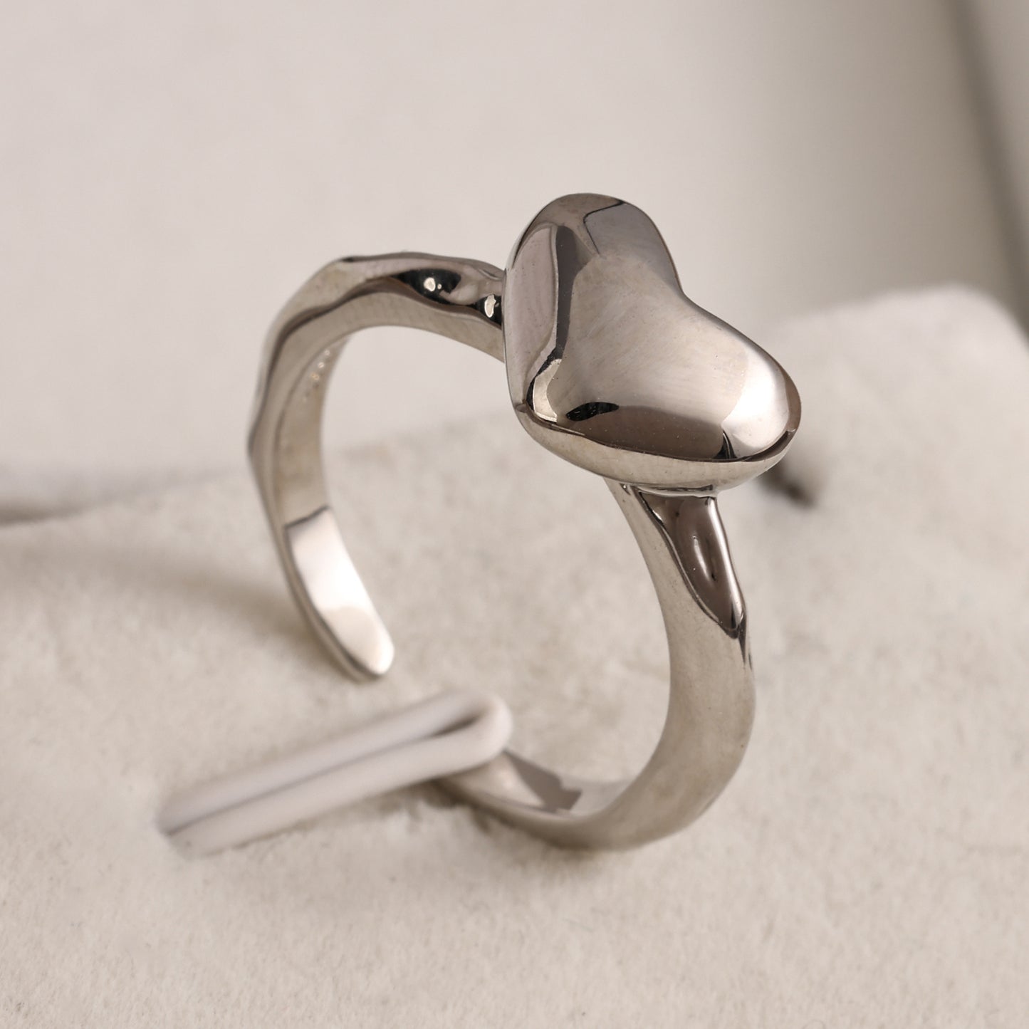 Small, Fresh, Versatile, Adjustable Ring, Love Ring, Female Finger Ring, Couple's Simple, Cold Trend Ring