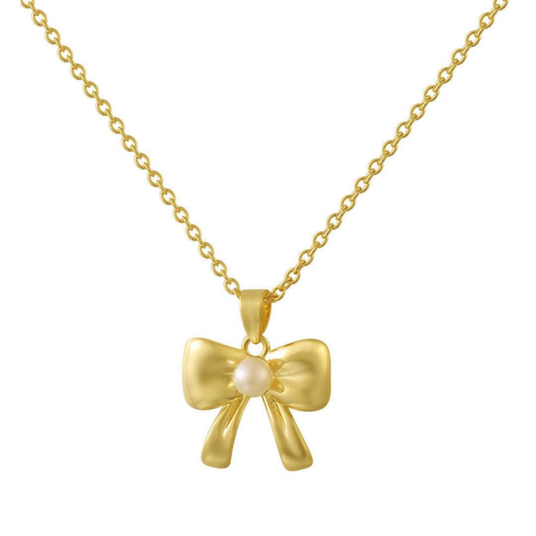 Women's Bow Necklace All-match Clavicle Chain